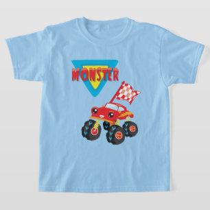 T-shirt Red Monster Truck Kids
