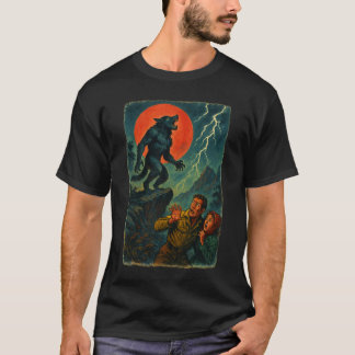 T-shirt Red Moon Roar - Werewolf vs Adventurers