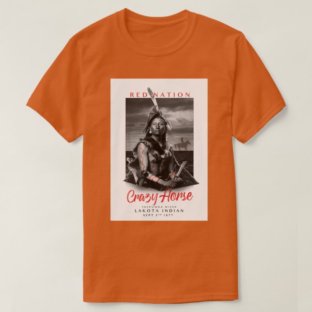 T-shirt Red Nation Collection Honore Crazy Horse (Design devant)