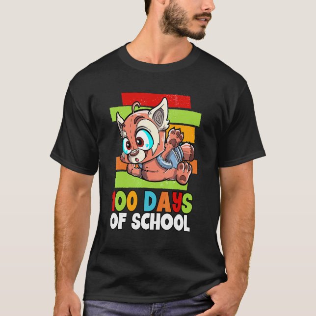 T-shirt Red Panda 100 Jours D'École (Devant)