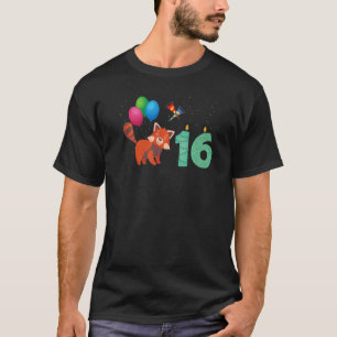 T-shirt Red Panda 16e Anniversaire Amusants Red Pandas Ani