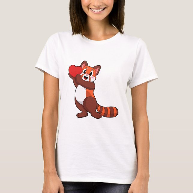 T-shirt Red panda at Love with Heart.PNG (Devant)