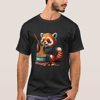 T-shirt Red Panda Eat Ra Otaku Japanese