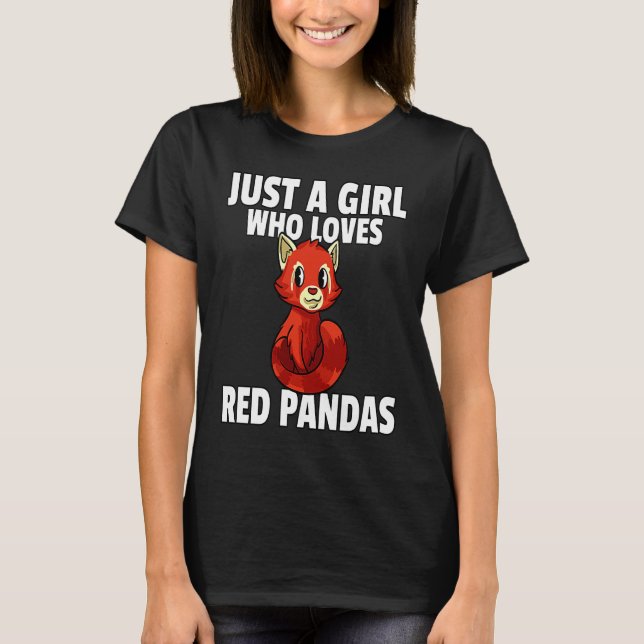 T-shirt Red Panda For Girls Women (Devant)