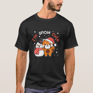 T-shirt Red Panda I'm Snow Cute Snowman