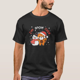 T-shirt Red Panda I'm Snow Cute Snowman