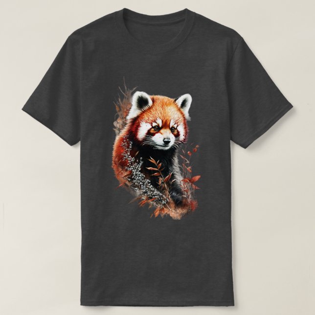 T-shirt Red panda in contemplation (Design devant)