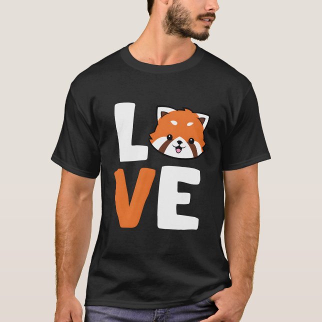 T-shirt Red Panda Love Animal Red Panda (Devant)