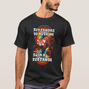 T-shirt Red Panda ne rien faire 17 septembre Lazy Retro Vi