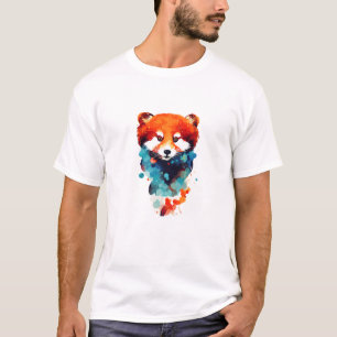 T-shirt Red Panda Wild Nature Animal Colors Art