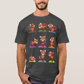 T-shirt Red Panda Yoga Funny Red Pandas In Yoga Poses