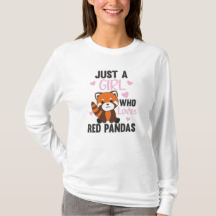 T-shirt Red Pandas Girl Love Red Panda Kawaii Cute Animaux