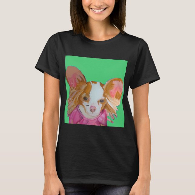 T-shirt Red Papillon Green (Devant)