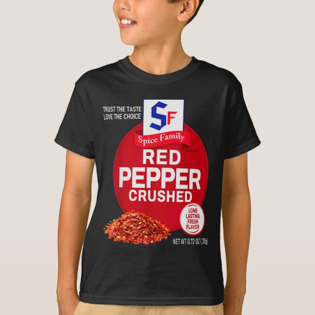 T-shirt Red Pepper Crushed Halloween Sce Costume Group Mat (Devant)