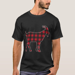 T-shirt Red Plaid Chèvre Joyeux Noël Correspondante Famill