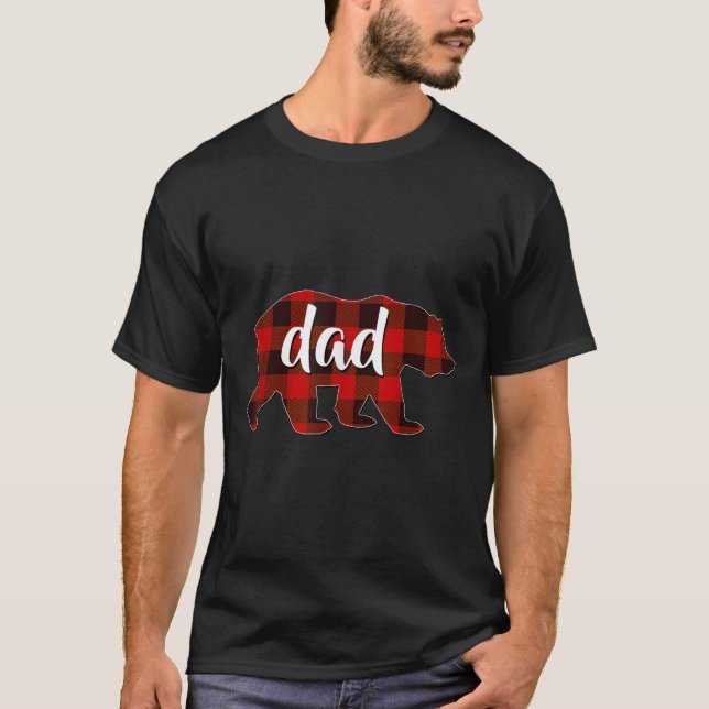 T-shirt Red Plaid Dad Buffalo Matching Family Papa Pyjamas (Devant)