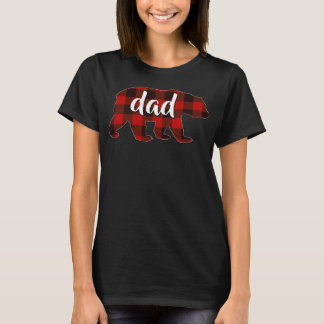 T-shirt Red Plaid Papa Buffalo Correspondant Famille Papa 