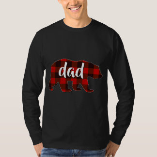T-shirt Red Plaid Papa Buffalo Correspondant Famille Papa