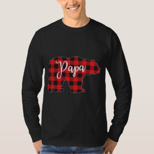 T-shirt Red Plaid Papa Ours Correspondant Pajama Family Bu