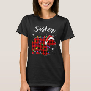 T-shirt Red Plaid Sister Bear Buffalo Correspondant Famill