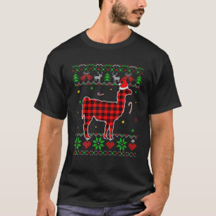 T-shirt Red Plaid Ugly Noël Pélican Animaux Xmas Paja