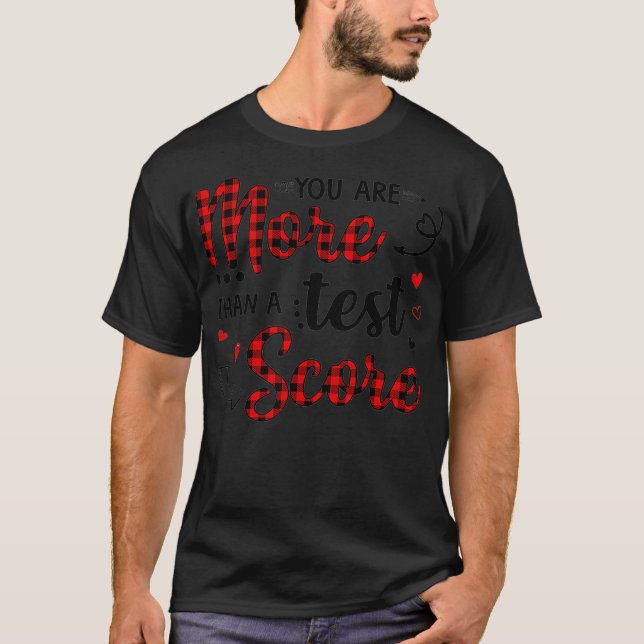 T-shirt Red Plaid Vous Êtes Plus Qu'Un Enseignant De Score (Devant)