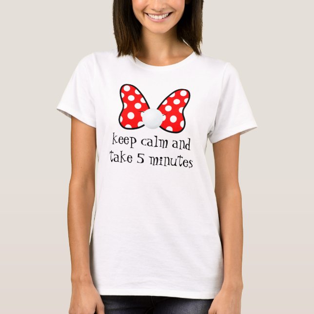 T-shirt Red polka dots vibrant Ribbon (Devant)