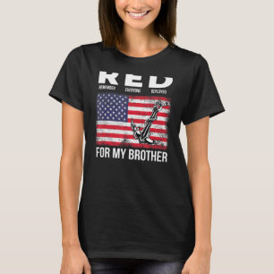 T-shirt Red Pour Mon Frère Les Soldats Américains Appuient