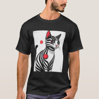 T-shirt Red Pulse Cat