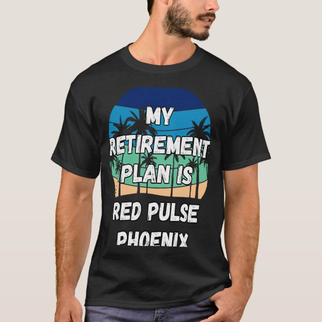 T-shirt Red Pulse Phoenix Crypto Mon plan de retraite est  (Devant)