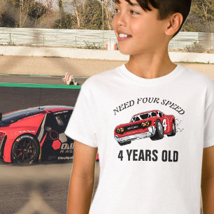 T-shirt Red Race Car fête d'anniversaire