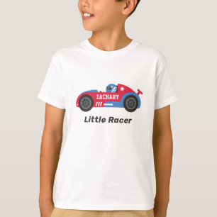T-shirt Red Race Car Petit Racer Garçon Personnalisé