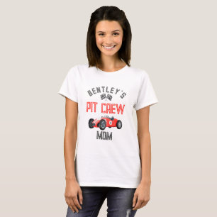 T-shirt Red Race Pit Crew Maman Birthday Shirt