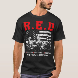 T-shirt RED Remember Everyone Deployed Red Friday American