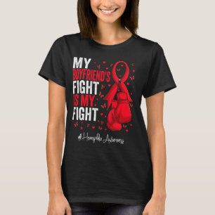 T-shirt Red Ribbon Boyfriend Hémophilie sensibilisation