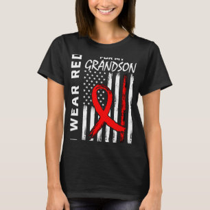 T-shirt Red Ribbon Grandson Sensibilisation aux maladies c