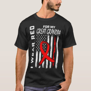 T-shirt Red Ribbon Great Grand-papi Cardiopathie Sensibili