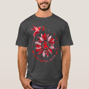 T-shirt Red Ribbon Leopard Tournesol Marfan Syndrome