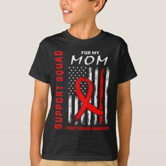 T-shirt Red Ribbon Maman Maladie cardiaque Drapeau de sens
