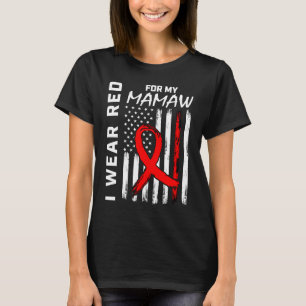 T-shirt Red Ribbon Mamaw Sensibilisation aux maladies card