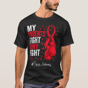 T-shirt Red Ribbon Parents Sepsis Sensibilisation