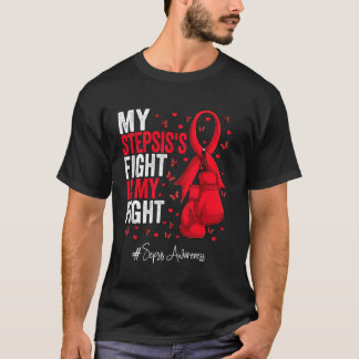 T-shirt Red Ribbon Stepsoeur Sepsis Sensibilisation