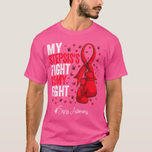 T-shirt Red Ribbon Stepsoeur Sepsis Sensibilisation