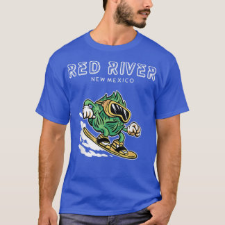 T-shirt Red River New Meico Funny Snowboarding Beer Hops