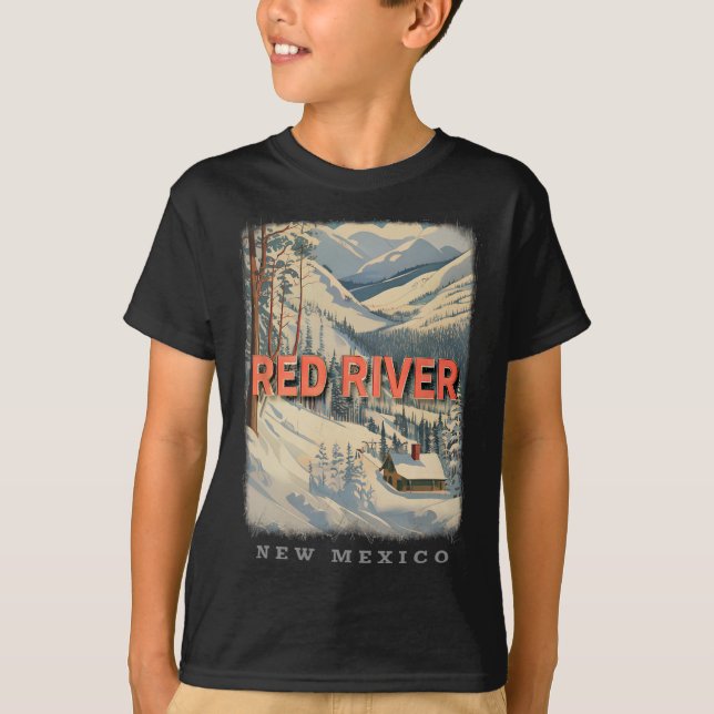 T-shirt Red River New Mexico Nm Skiing Extravaganza Sd778 (Devant)
