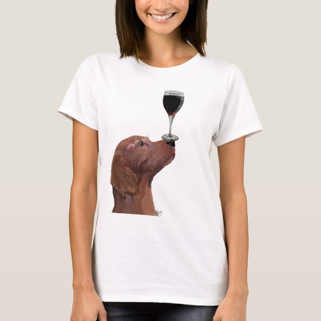 T-shirt Red Setter Dog Au Vin 2 (Devant)