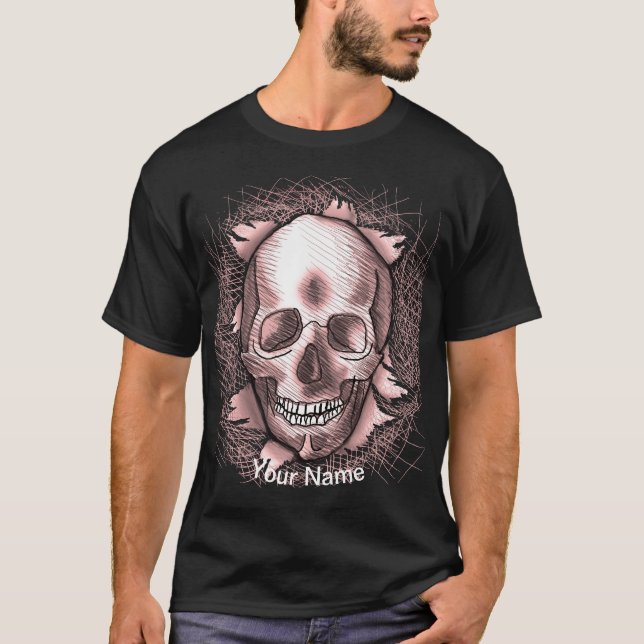 T-shirt Red Skull Ripper (Devant)