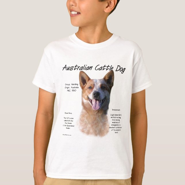 T-shirt Red Speckle Australian Cattle Chig History (Devant)