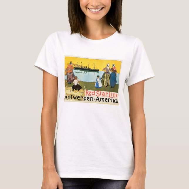 T-shirt Red Star Line ~ Anvers-Amérique (Devant)