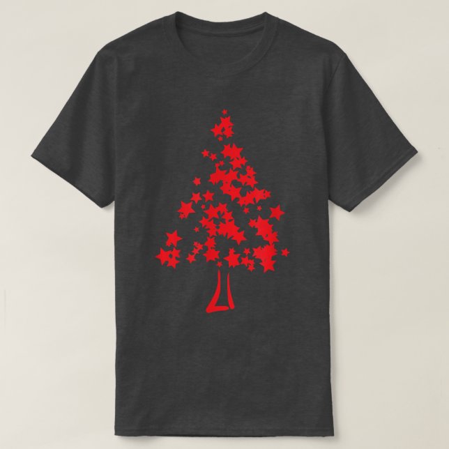 T-SHIRT RED STAR NOËL ARBRE MERRY NOËL HEUREUX HOLI (Design devant)